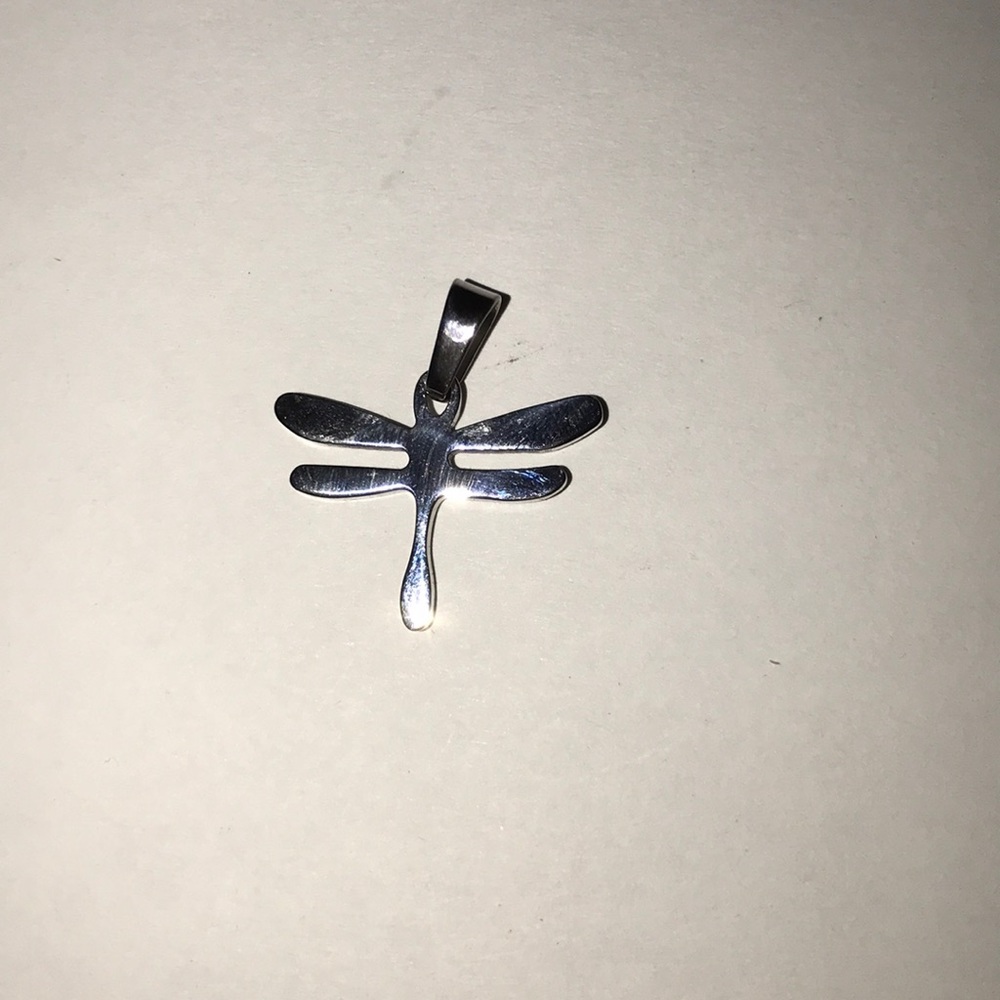 Sterling silver dragonfly pendant